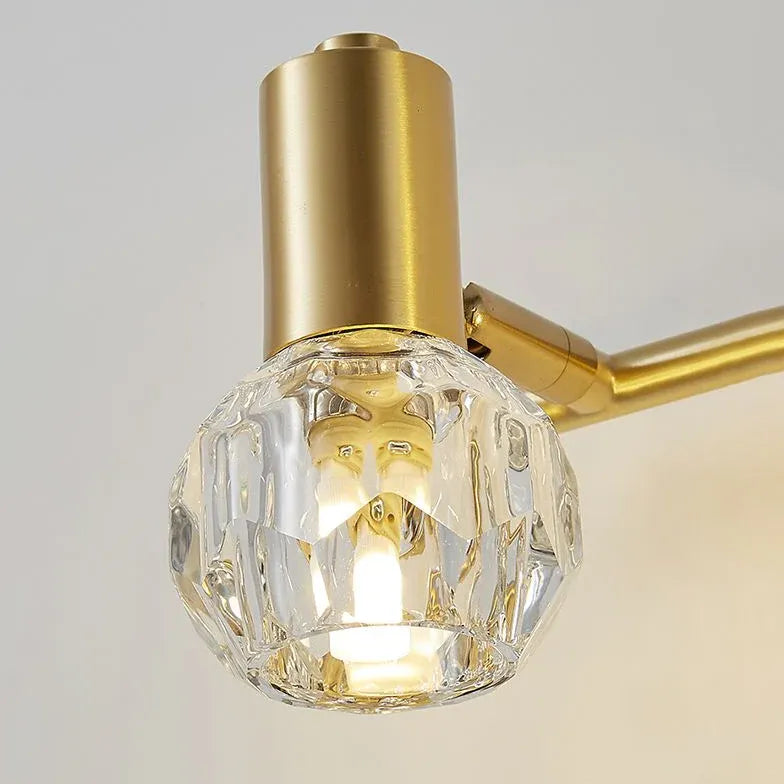 Multi Arm Wall Light For Bathroom Kristy Metal & Crystal Bi-pin Ip44