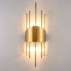 Gold Flush Wall Light For Bedroom Kristy Metal