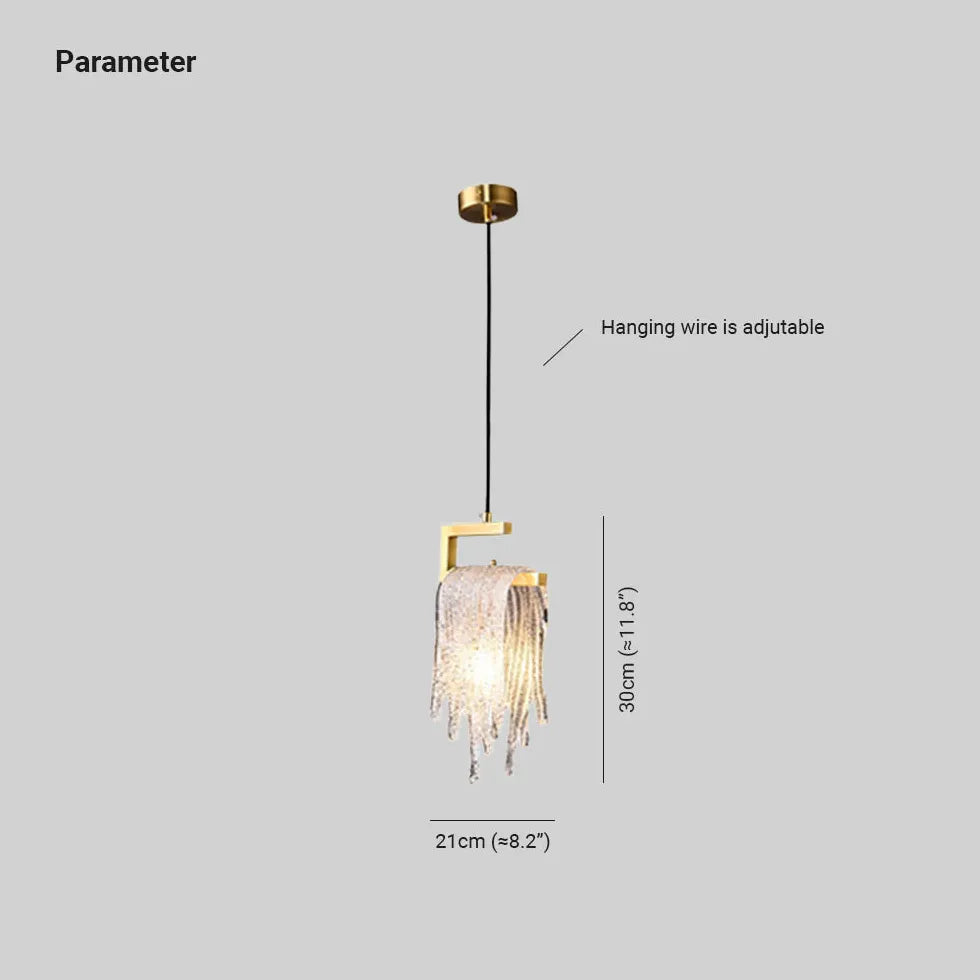 Light Single Pendant For Bedroom Kristy Crystal Led