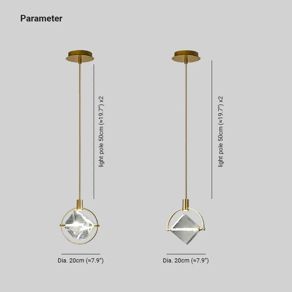 Gold Statement Pendant Light For Bedroom Kristy Metal & Crystal Ip20