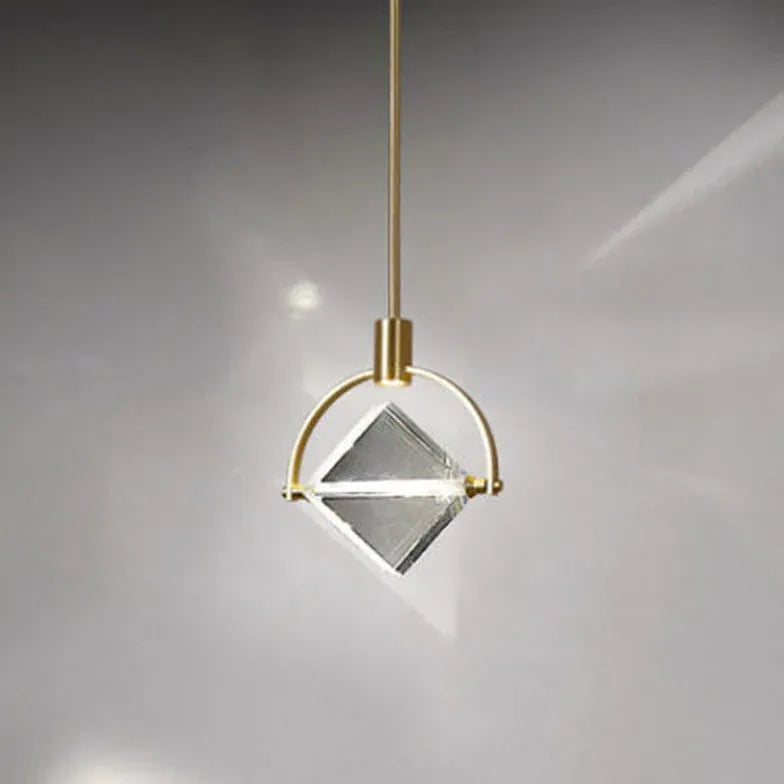 Gold Statement Pendant Light For Bedroom Kristy Metal & Crystal Ip20