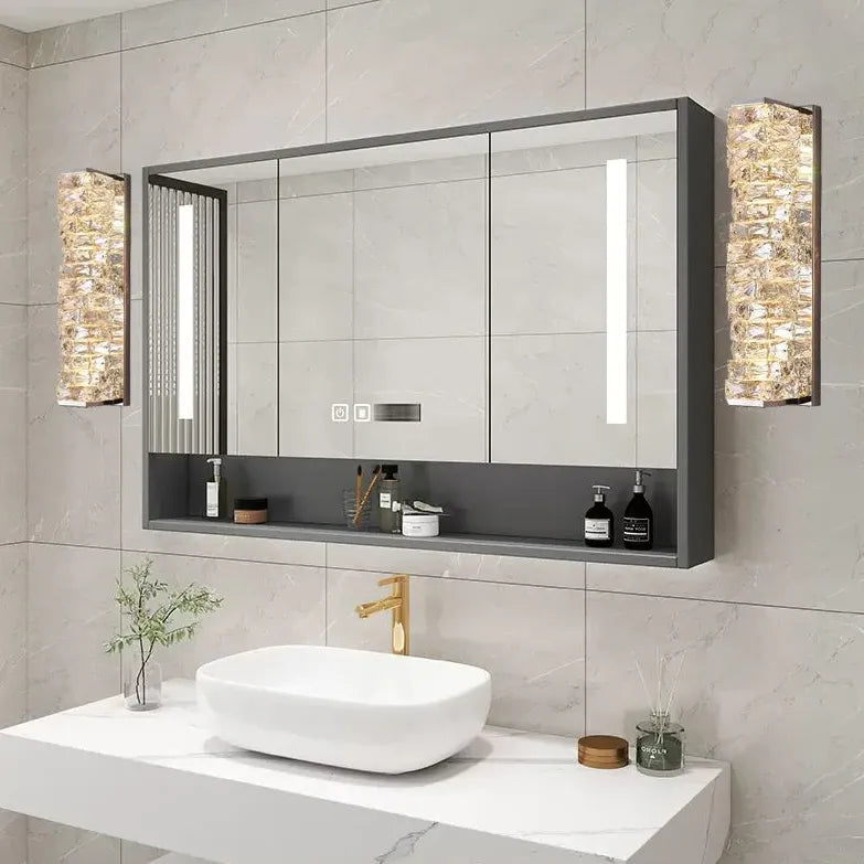 Led Wall Light For Bathroom Rectangular Kristy Metal Led Dimmable Ip44