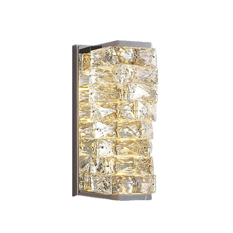 Led Wall Light For Bathroom Rectangular Kristy Metal Led Dimmable Ip44