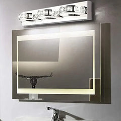 Silver Mirror Light For Bathroom Kristy Metal & Crystal Ip44