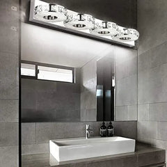 Silver Mirror Light For Bathroom Kristy Metal & Crystal Ip44