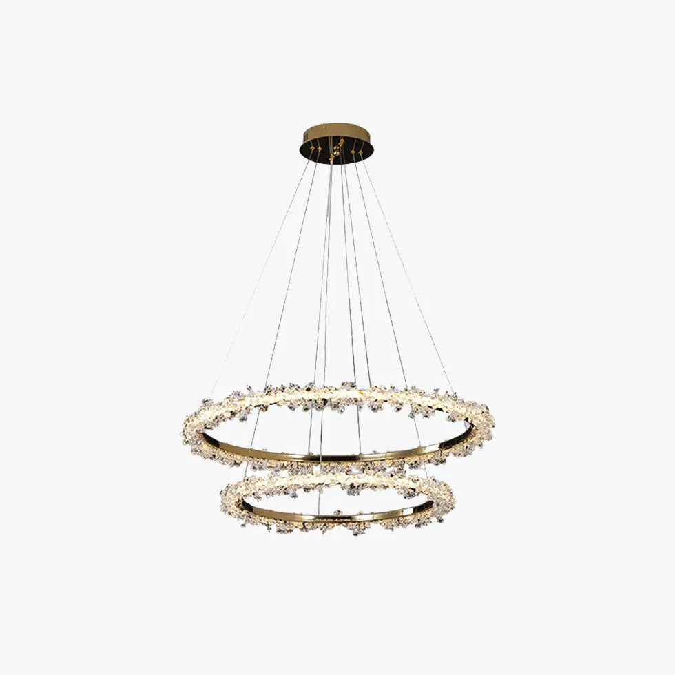 Statement Pendant Light For Living Room Kristy Metal & Crystal Ip20