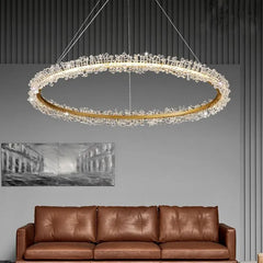 Statement Pendant Light For Living Room Kristy Metal & Crystal Ip20