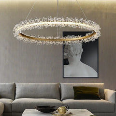 Statement Pendant Light For Living Room Kristy Metal & Crystal Ip20