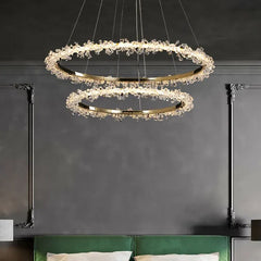 Statement Pendant Light For Living Room Kristy Metal & Crystal Ip20