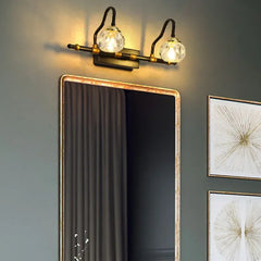 Black Multi Arm Wall Light For Bathroom Kristy Metal Bi-pin