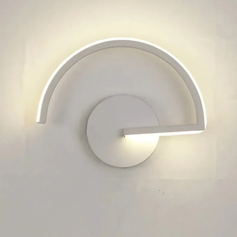 Black Flush Wall Light For Office Linear Modern Metal Led