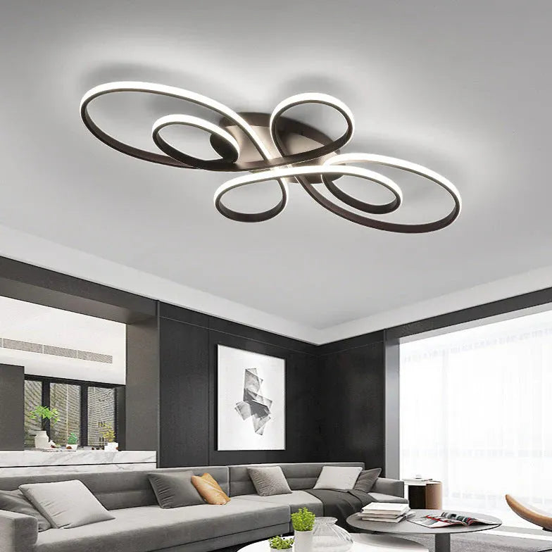 White Led Ceiling Light For Bedroom Lacey Metal