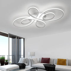 White Led Ceiling Light For Bedroom Lacey Metal