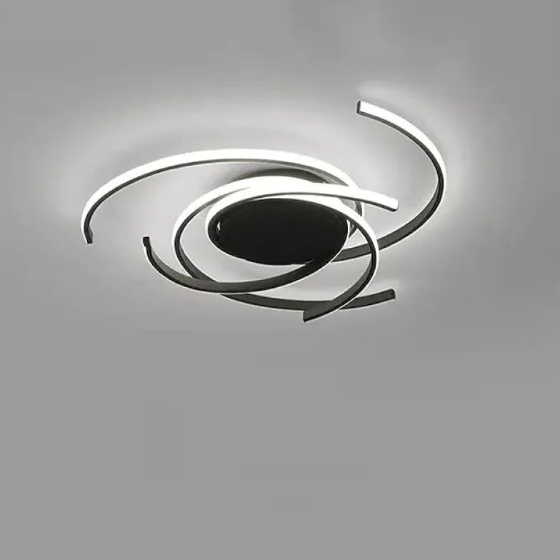 Black Flush Light For Bedroom Modern Aluminum Led