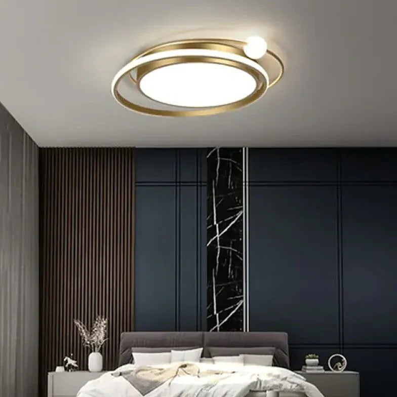 Black Flush Light For Bedroom Lacey Metal Cool White Led Ip20