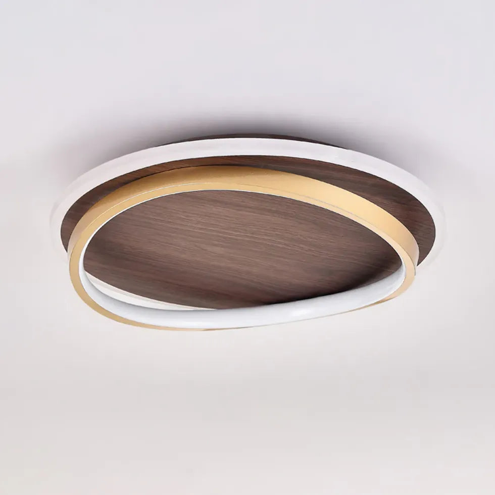 Gold Low Ceiling Light For Study Room Lacey Metal & Acrylic Warm White