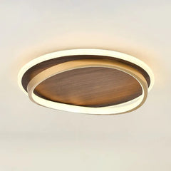 Gold Low Ceiling Light For Study Room Lacey Metal & Acrylic Warm White