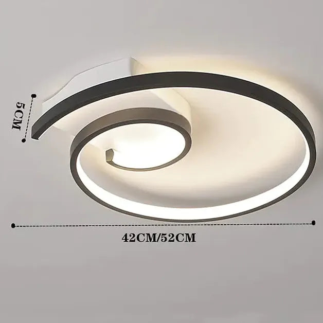 Black Flush Light For Children's Room Modern Metal Led