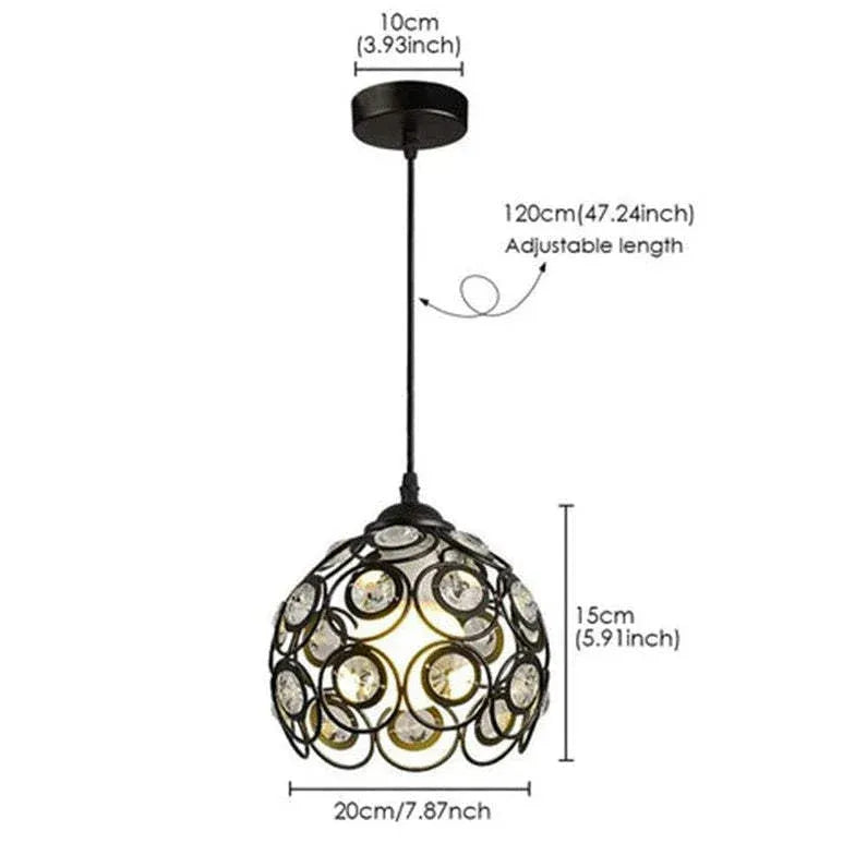 Led Porch Light Single Pendant Metal & Acrylic