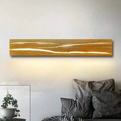 Flush Wall Light For Bedroom Modern Metal & Wood Led