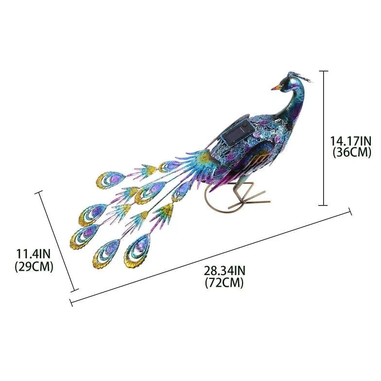 Led Solar Light Peacock Lawn Lamp Art Garden