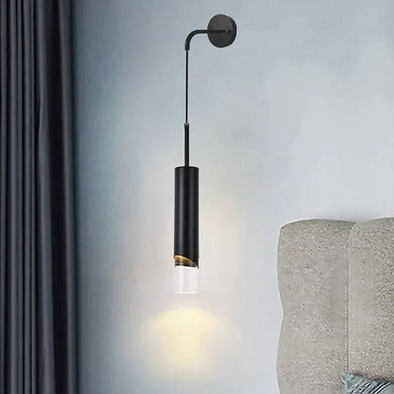 Single Arm Led Wall Lamp Bedside Modern Metal