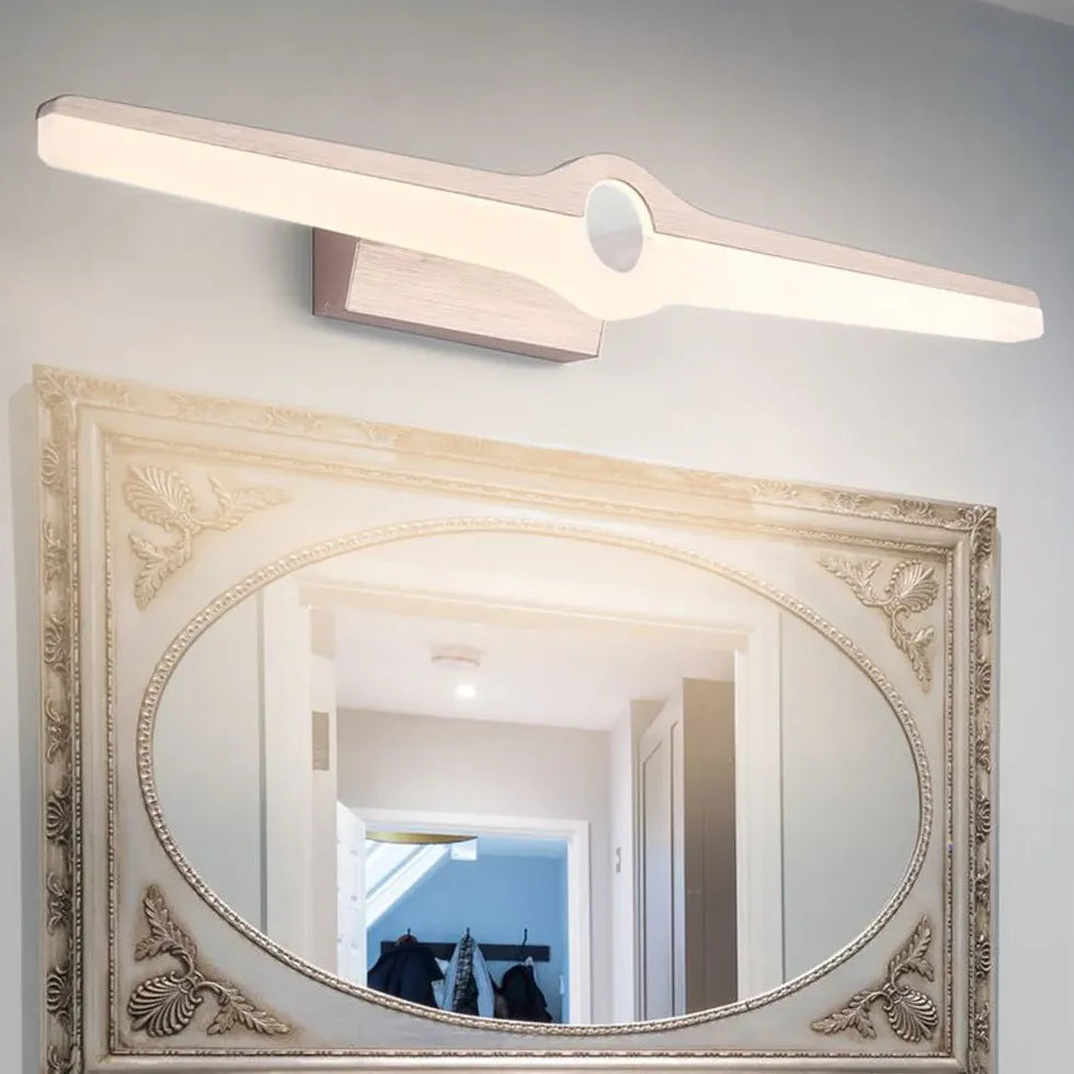 Black Mirror Light For Bathroom Leigh Metal Warm White