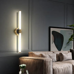 Flush Wall Light For Bathroom Linear Leigh Metal & Acrylic Led Warm White