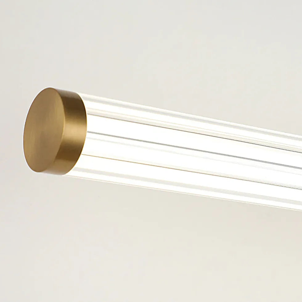 Flush Wall Light For Bathroom Linear Leigh Metal & Acrylic Led Warm White