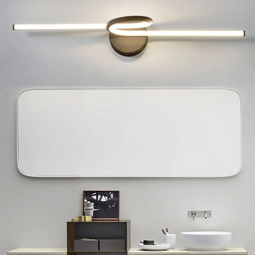 Black Mirror Light For Bathroom Leigh Metal Cool White Led Ip44