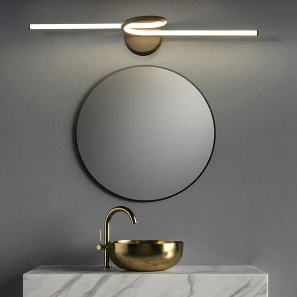 Black Mirror Light For Bathroom Leigh Metal Cool White Led Ip44