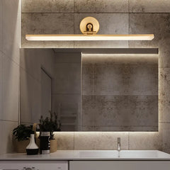 Black Mirror Light For Bathroom Linear Leigh Metal Warm White