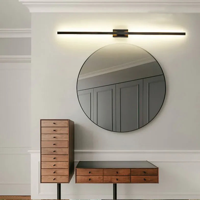 Black Flush Wall Light For Bathroom Leigh Metal Ip44 Dimmable