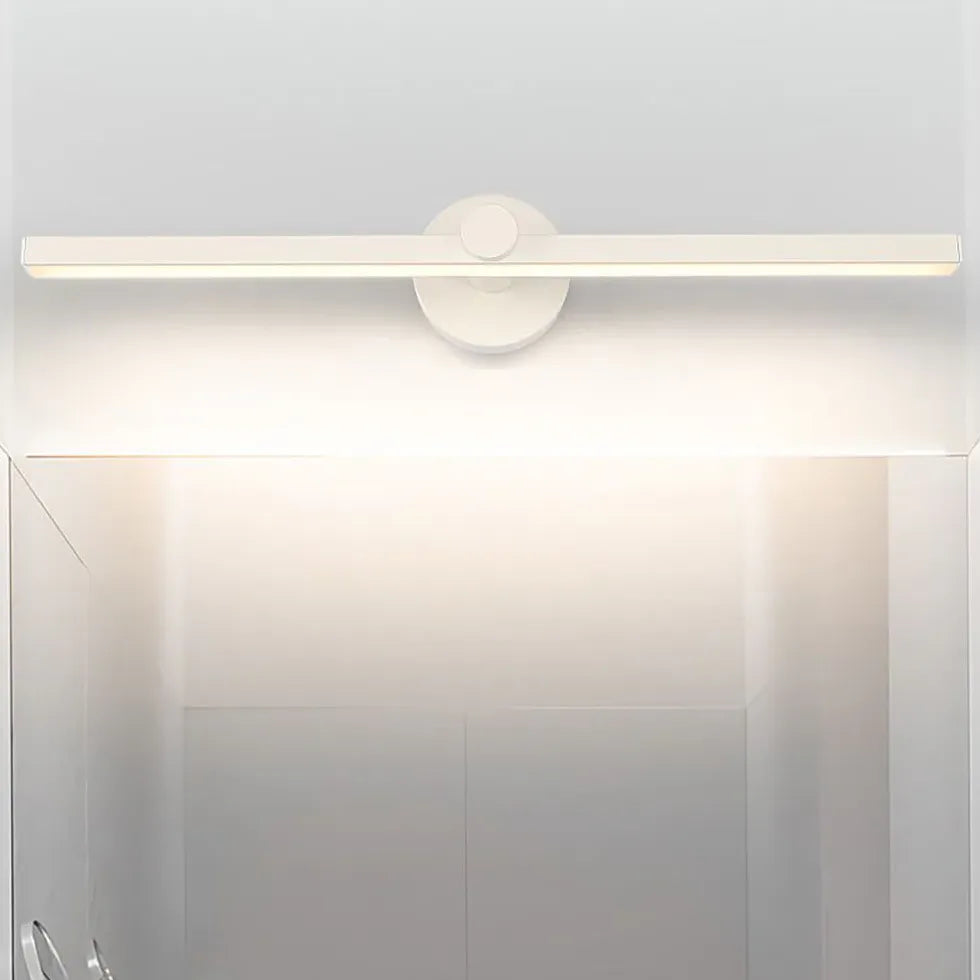 White Mirror Light For Bathroom Linear Leigh Metal Warm White