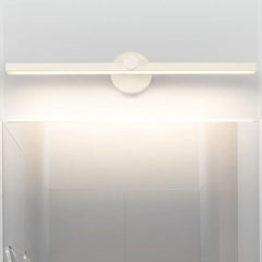 White Mirror Light For Bathroom Linear Leigh Metal Warm White