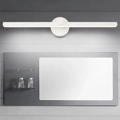 White Mirror Light For Bathroom Linear Leigh Metal Warm White