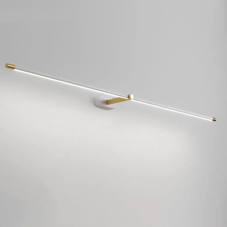 Black Mirror Light For Bathroom Linear Leigh Metal & Acrylic Led Ip44 Warm White