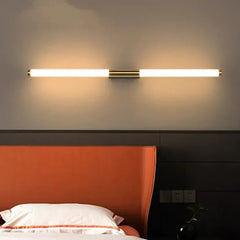 Gold Mirror Light For Bedroom Linear Modern Metal