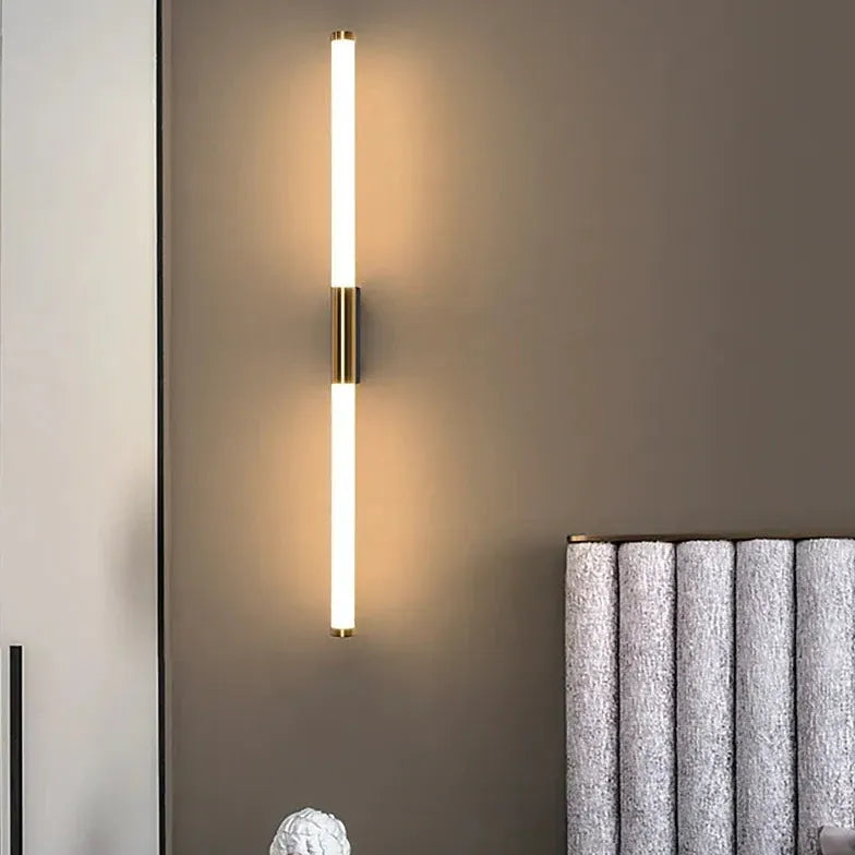 Gold Mirror Light For Bedroom Linear Modern Metal