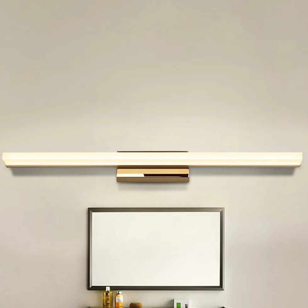 Black Mirror Light For Bathroom Linear Leigh Metal Led Ip44 Warm White