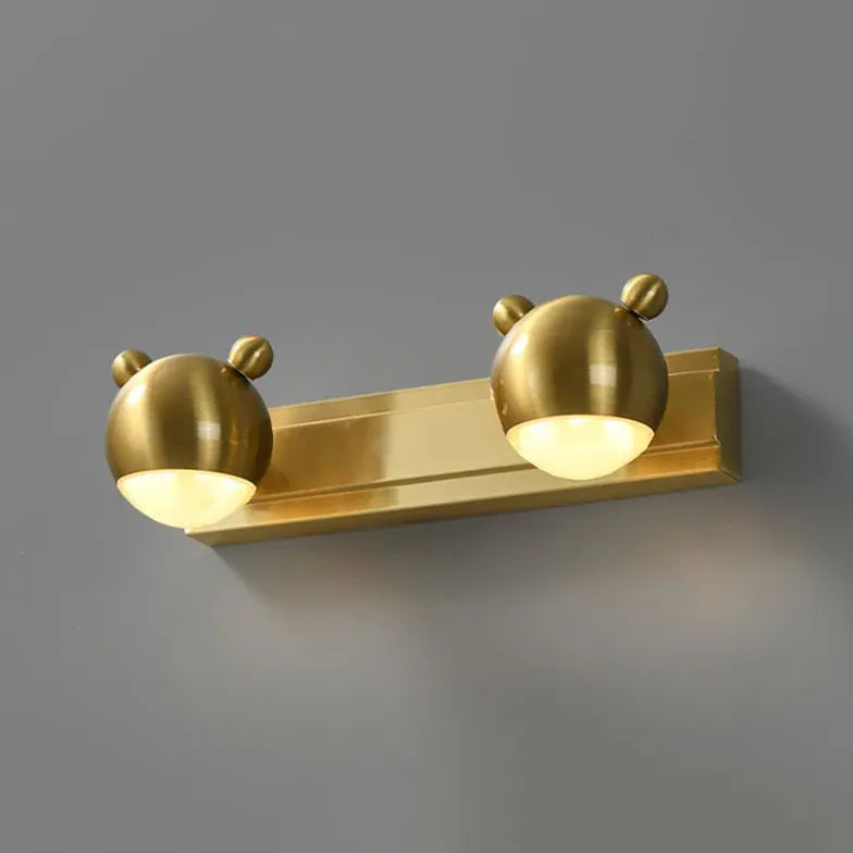 Gold Multi Arm Wall Light For Bathroom Leigh Metal & Acrylic Led Dimmable Ip44