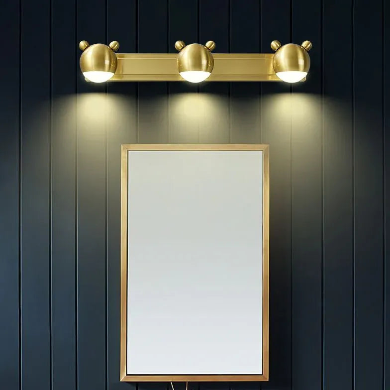 Gold Multi Arm Wall Light For Bathroom Leigh Metal & Acrylic Led Dimmable Ip44