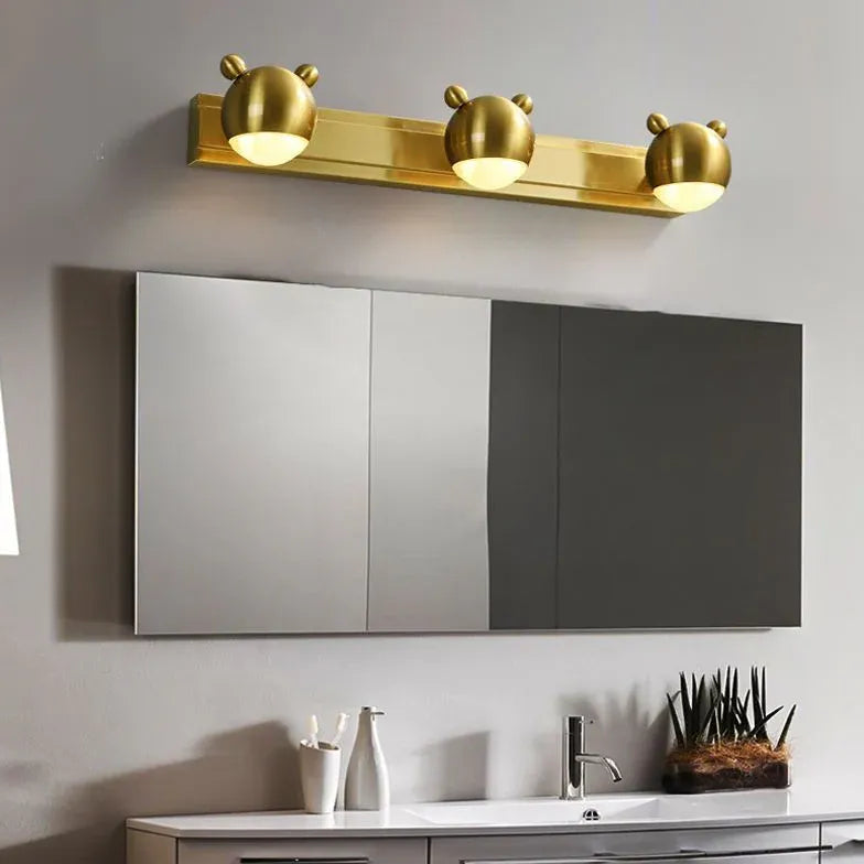 Gold Multi Arm Wall Light For Bathroom Leigh Metal & Acrylic Led Dimmable Ip44