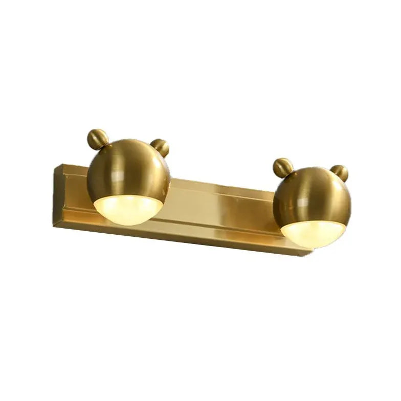 Gold Multi Arm Wall Light For Bathroom Leigh Metal & Acrylic Led Dimmable Ip44