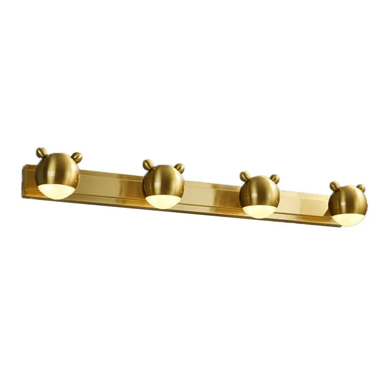 Gold Multi Arm Wall Light For Bathroom Leigh Metal & Acrylic Led Dimmable Ip44