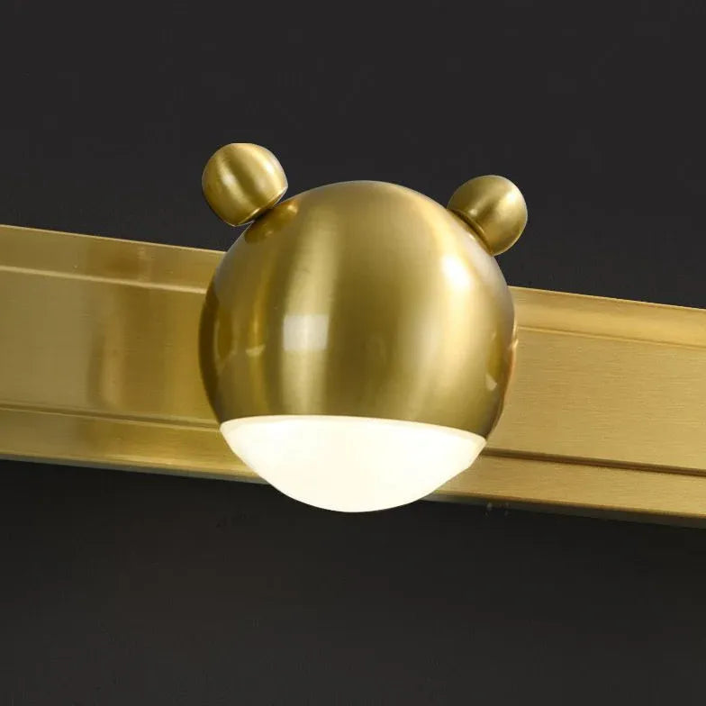 Gold Multi Arm Wall Light For Bathroom Leigh Metal & Acrylic Led Dimmable Ip44