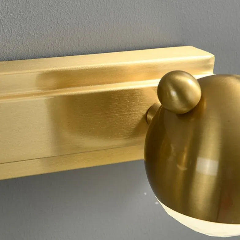 Gold Multi Arm Wall Light For Bathroom Leigh Metal & Acrylic Led Dimmable Ip44