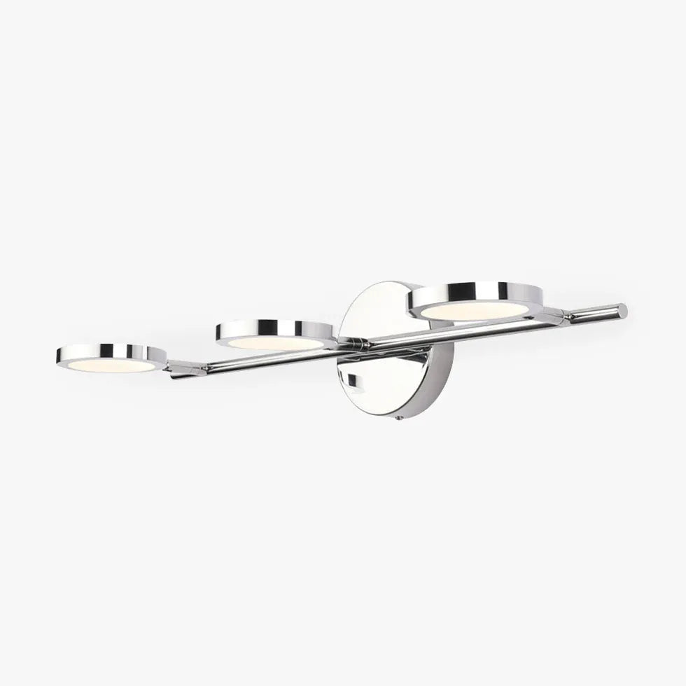 Silver Multi Arm Wall Light For Bathroom Leigh Metal & Acrylic Ip44 Led