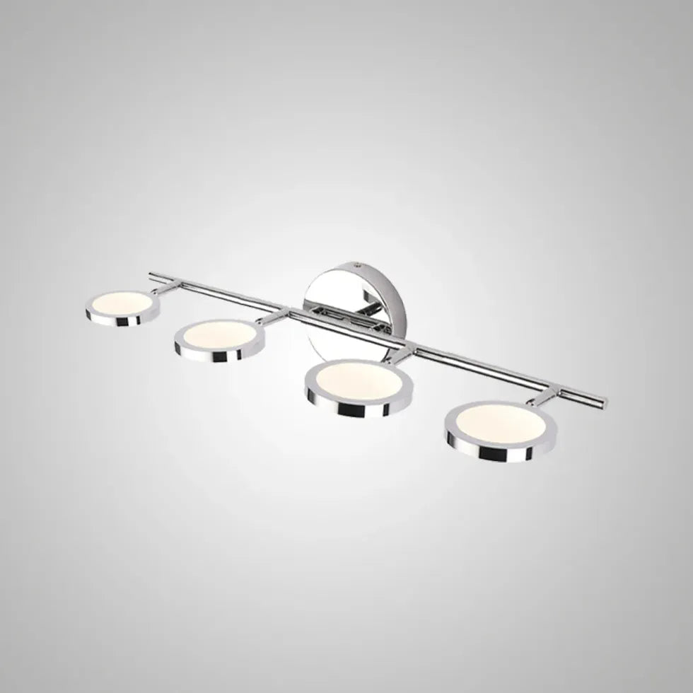 Silver Multi Arm Wall Light For Bathroom Leigh Metal & Acrylic Ip44 Led