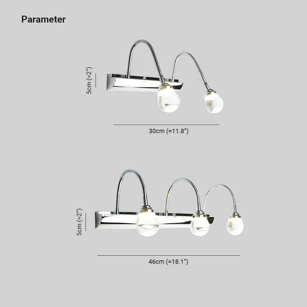 White Multi Arm Wall Light For Bathroom Round Leigh Metal & Acrylic Led Ip44